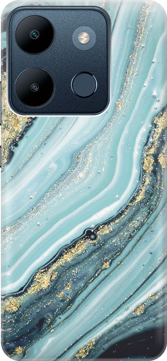 

Чехол на Infinix Smart 7/Tecno Spark Go 2023/Pop 7/Pop 7 Pro "Зеленый мрамор", Белый;зеленый, 158833