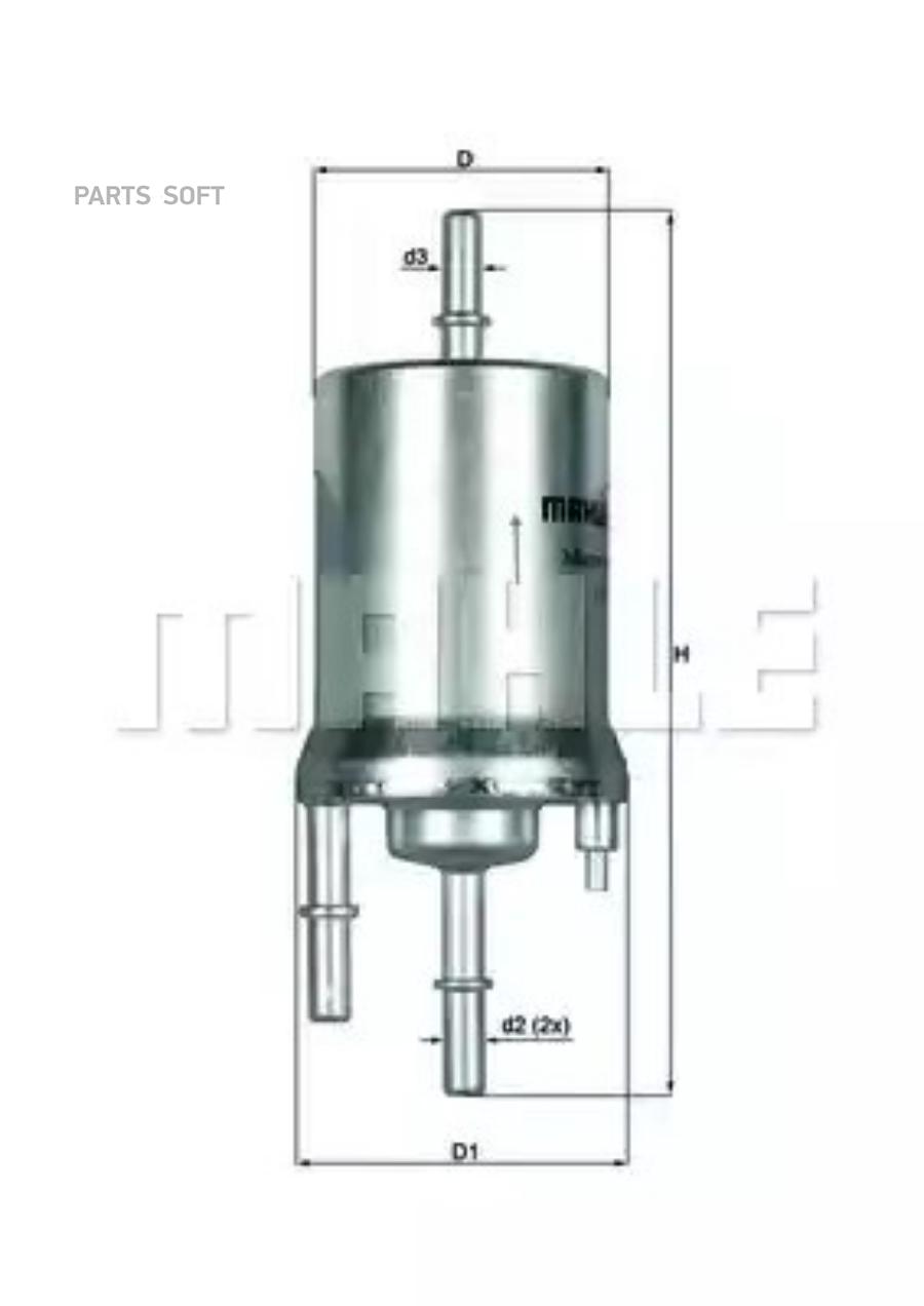 

Фильтр топливный KNECHT/MAHLE KL156/1, KL1561