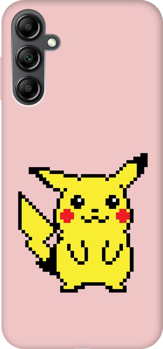 

Чехол на Samsung Galaxy A14 "Pixel Pikachu" розовый, Розовый;желтый, 158831