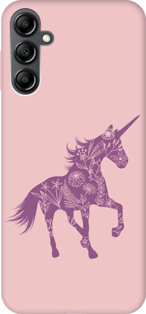 

Чехол на Samsung Galaxy A14 "Floral Unicorn" розовый, Розовый;фиолетовый, 158830