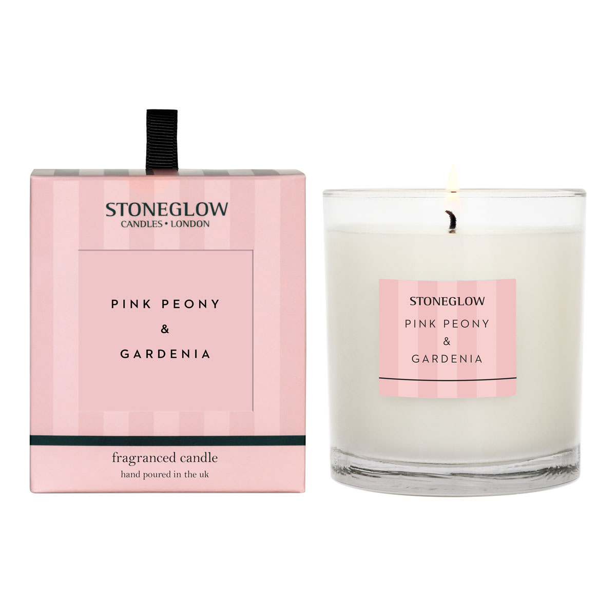 фото Ароматическая свеча stoneglow пион и гардения (pink peony & gardenia)