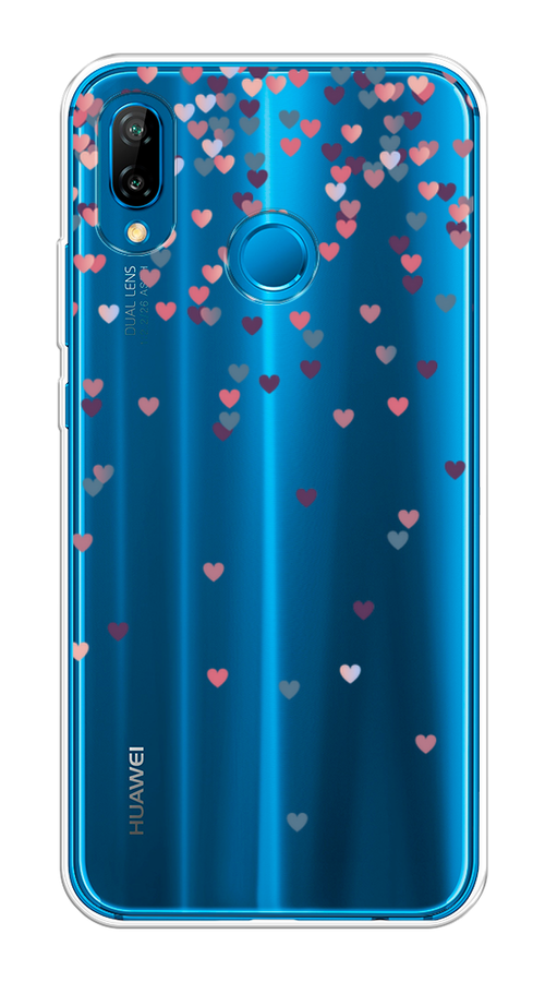 

Чехол на Huawei P20 Lite "Посыпка сердечки", Розовый;фиолетовый, 64450-3