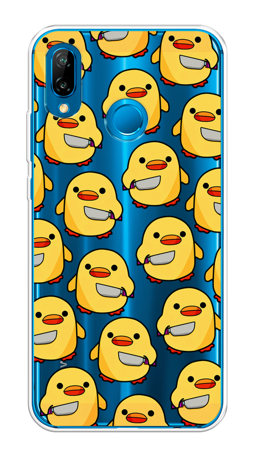 

Чехол на Huawei P20 Lite "Утка с ножом", Прозрачный;желтый;оранжевый, 64450-1