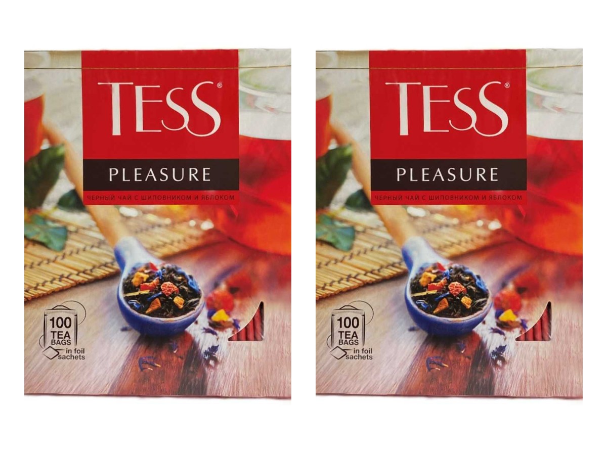 Чай черный Tess Pleasure, 100 пакетиков х 2 шт