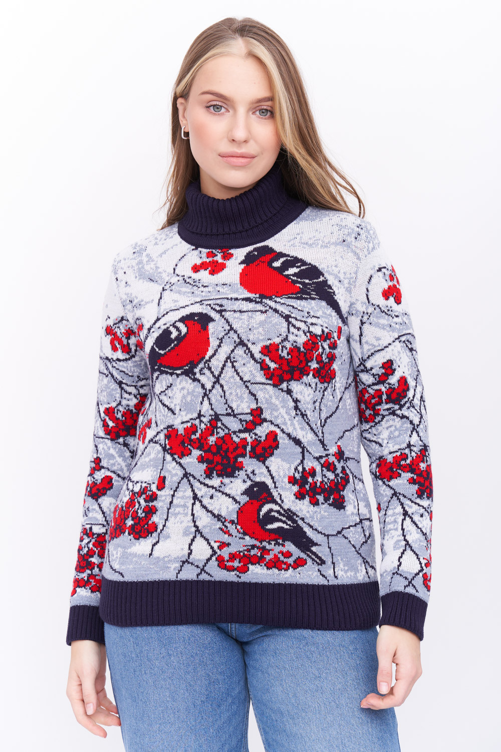 

Свитер женский Злата Стиль С 863 в синий 50 RU, С 863 в