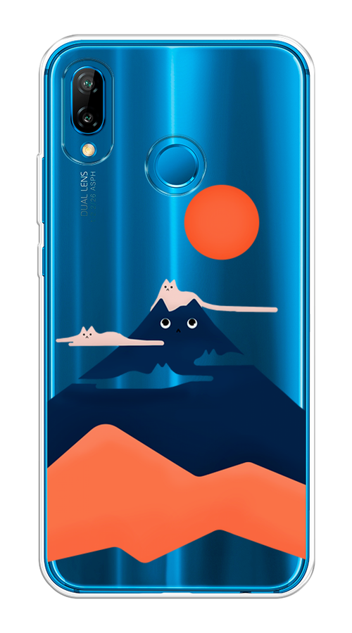 

Чехол на Huawei P20 Lite "Кот-гора", Черный;оранжевый, 64450-4