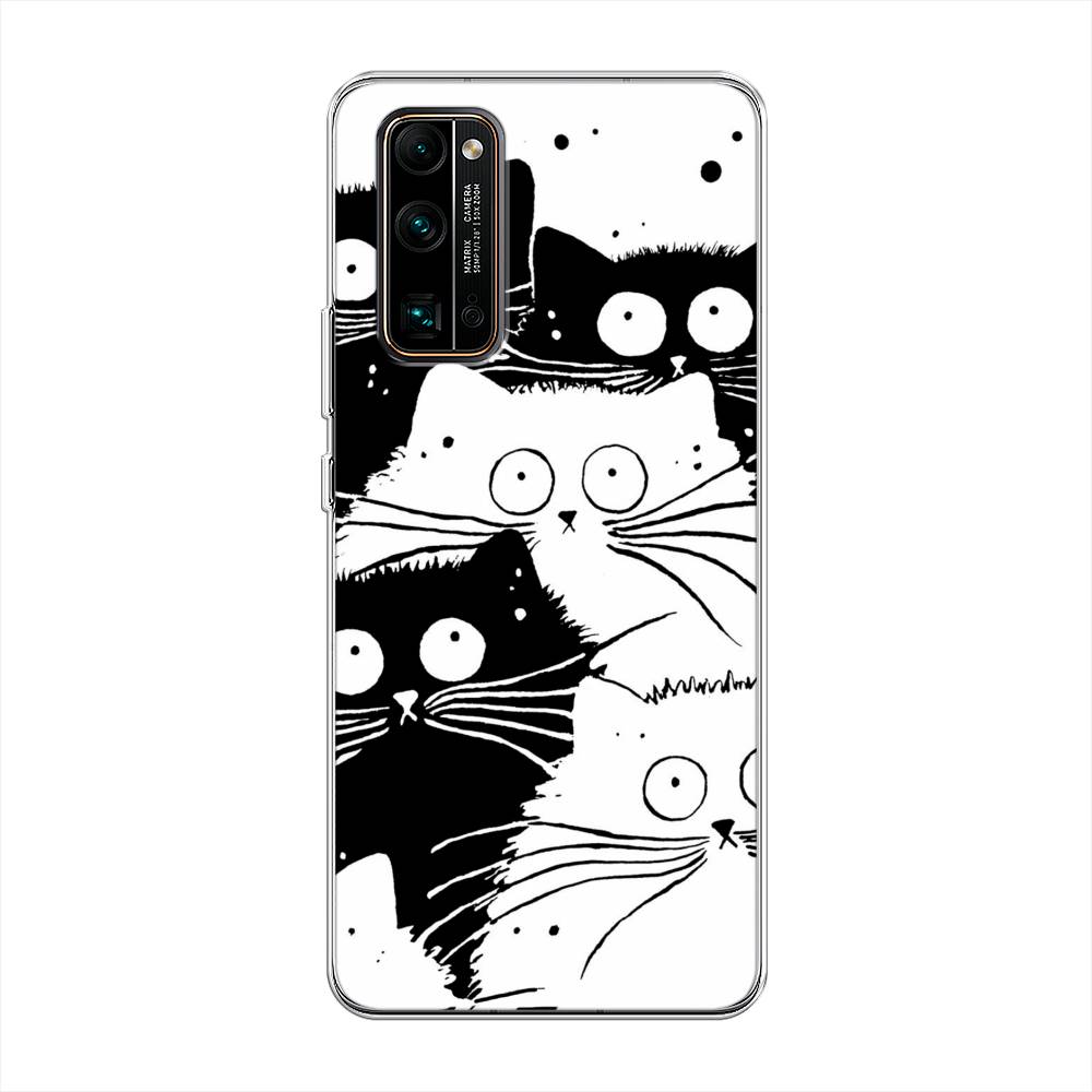 

Чехол Awog на Honor 30 Pro Plus "Коты черно-белые", Черный;белый, 612250-2