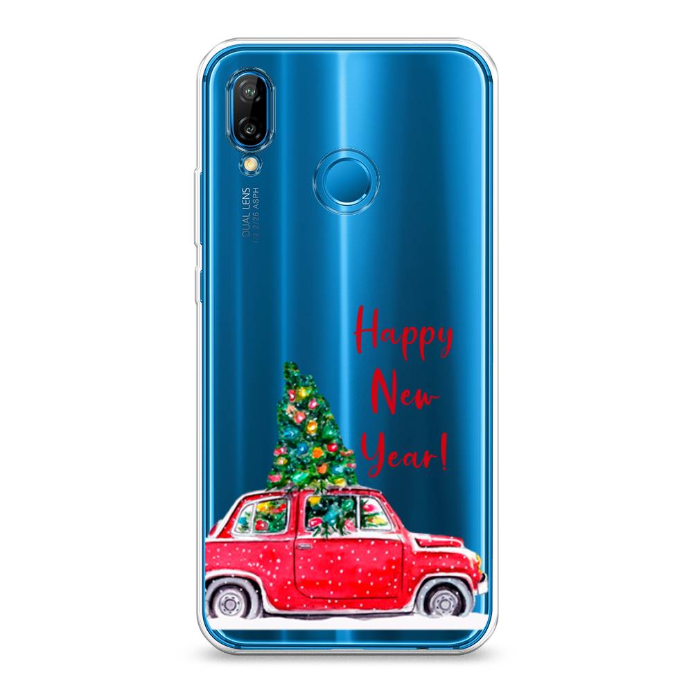

Чехол на Huawei P20 Lite "Happy New Year", Красный;зеленый, 64450-5