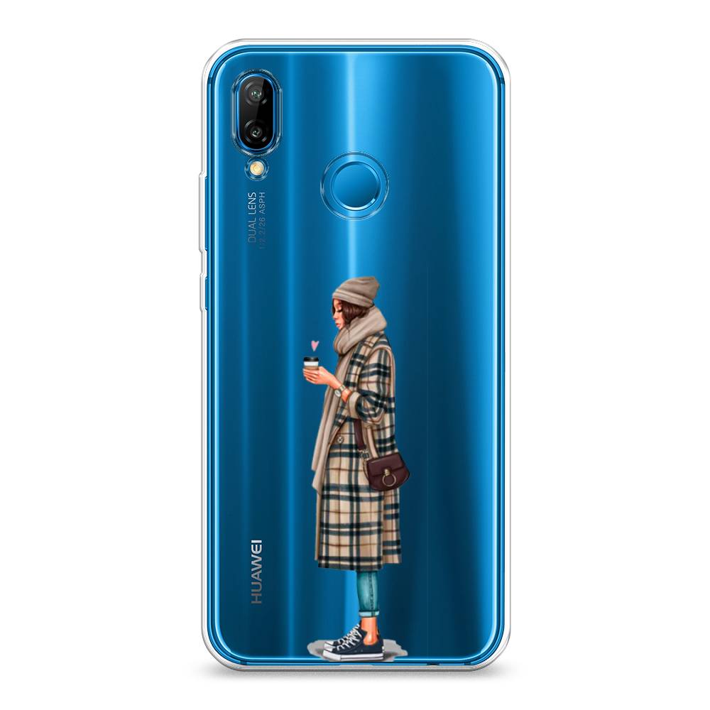 

Чехол на Huawei P20 Lite "Утренний кофе", Коричневый;бежевый, 64450-6