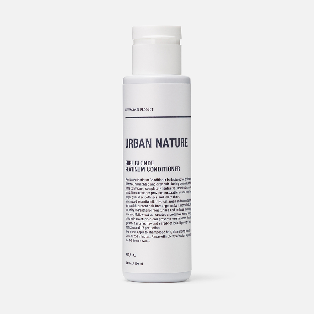 Кондиционер для светлых волос URBAN NATURE Pure Blond Platinum тонирующий 100 мл