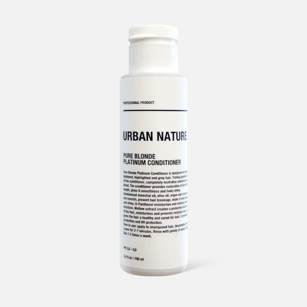 Кондиционер для светлых волос URBAN NATURE Pure Blond Platinum тонирующий 100 мл