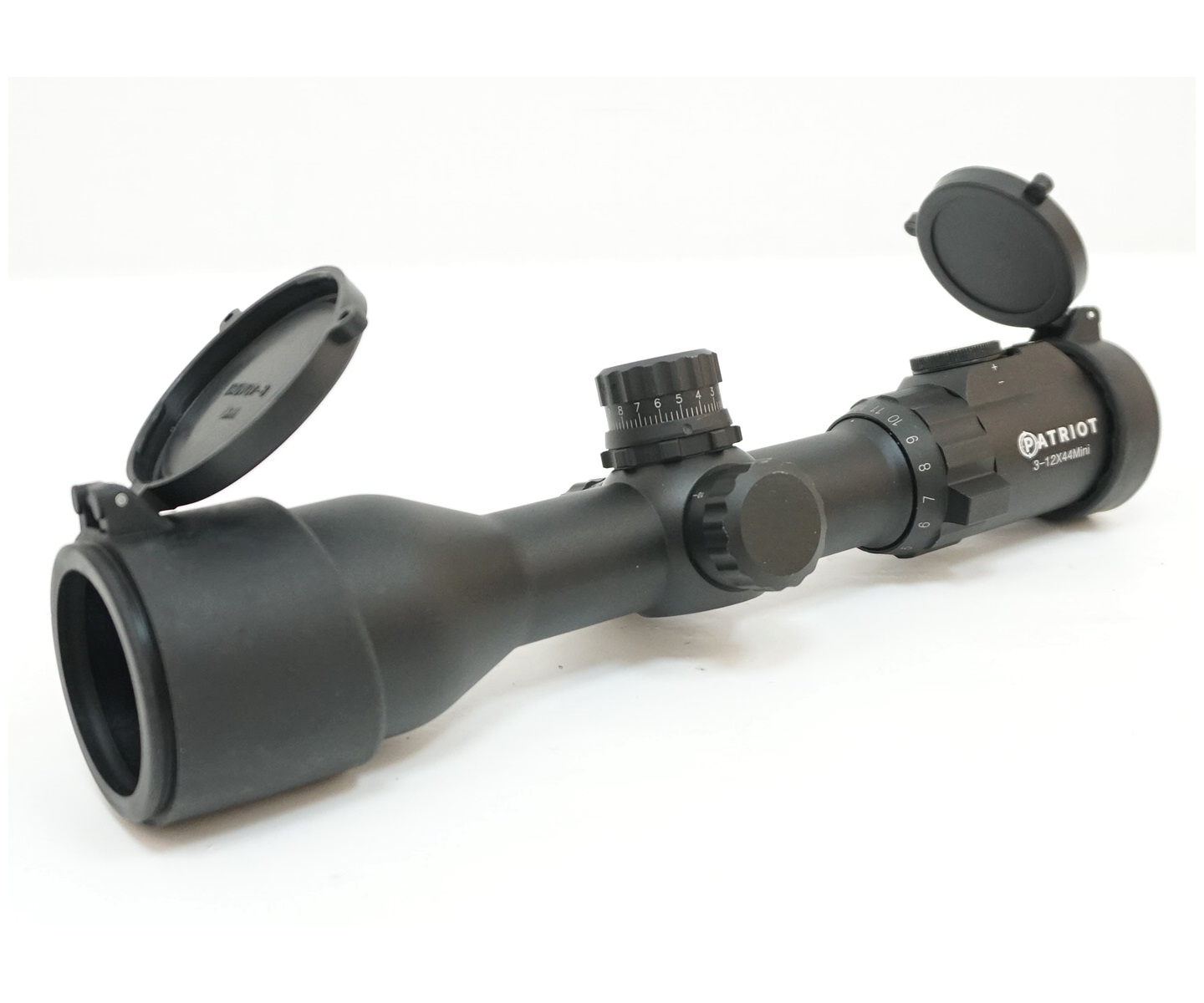 

Оптический прицел Patriot P3-12x44 AOEMG Compact, 30 мм, грав. Mil-Dot, подсветка, Серый