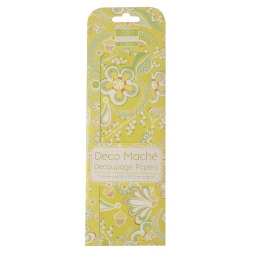 

QTM50 Бумага для декопатча 'Deco Mache' 26х37,5см*3 листа (044 Желтые желуди)