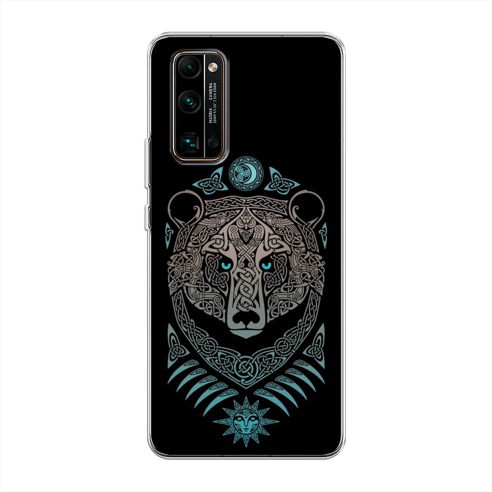 

Чехол Awog на Honor 30 Pro Plus "Кельтский медведь", Черный;серый, 612250-2