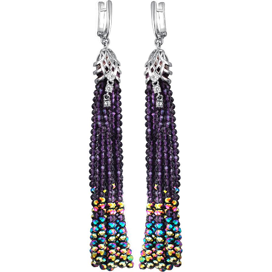 

Серьги из серебра с фианитом Эстет 01С2511738-4, 01С2511738-4