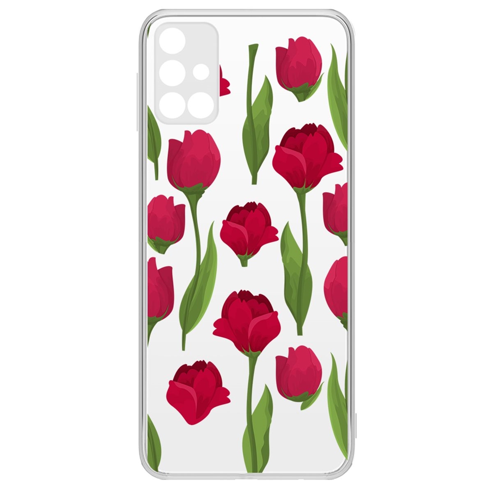 

Чехол-накладка Krutoff Clear Case Розы паттерн для Samsung Galaxy M31s (M317)