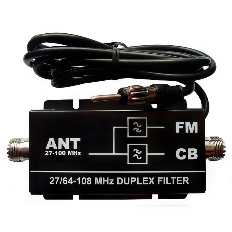 

Дуплексный фильтр Optim Filter CB-FM (27 и 64-108 МГц), Черный
