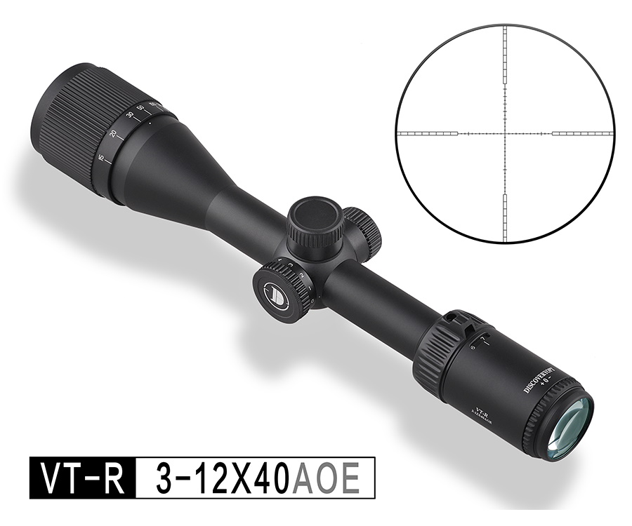 Оптический прицел Discovery VT-R 3-12x40AOE, HMD, подсветка, на Weaver