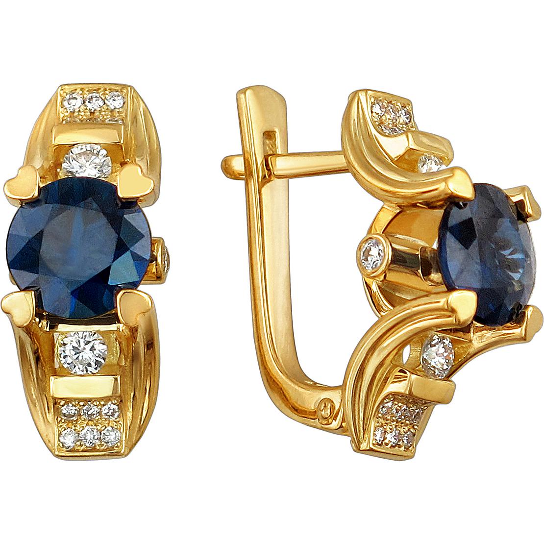 

Серьги из желтого золота с бриллиантом Эстет 01С646314-1, 01С646314-1
