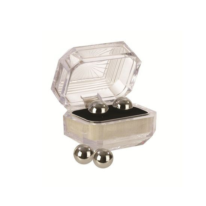 Серебристые вагинальные шарики Silver Balls In Presentation Box