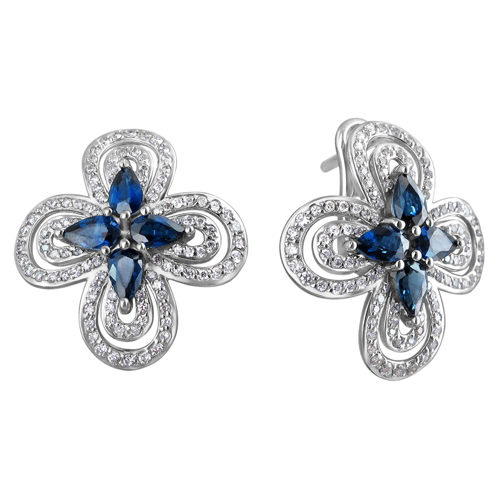 

Серьги из белого золота с бриллиантом Эстет 01С624949-1, 01С624949-1