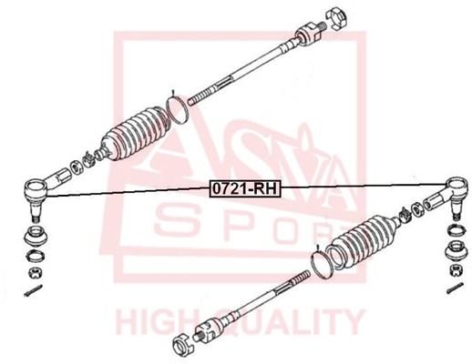 

Наконечник рулевой ASVA 0721RH