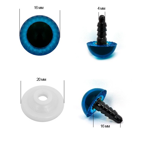 

Magic 4 Toys живые, 16 мм, с фиксатором, синие, 50 шт, Синий, живые, 16 мм, с фиксатором, синие, 50 шт