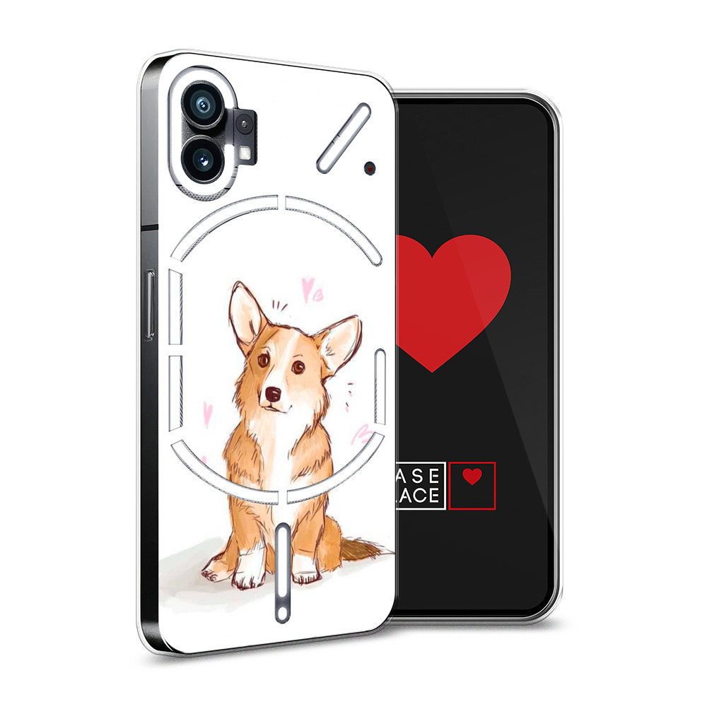 

Силиконовый чехол Awog "Корги любовь" для Nothing Phone 1, Белый, 3300150-1