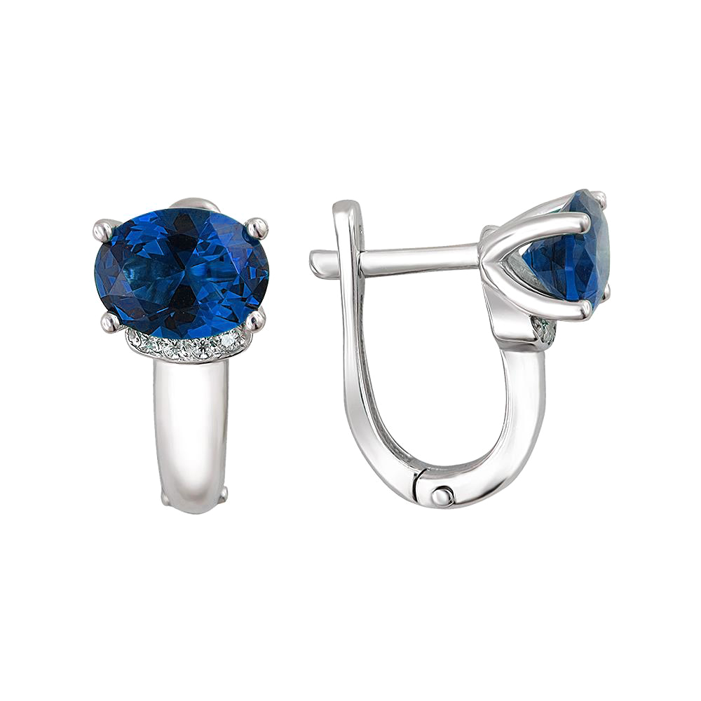 

Серьги из серебра с сапфиром Эстет 01С255118-1, 01С255118-1