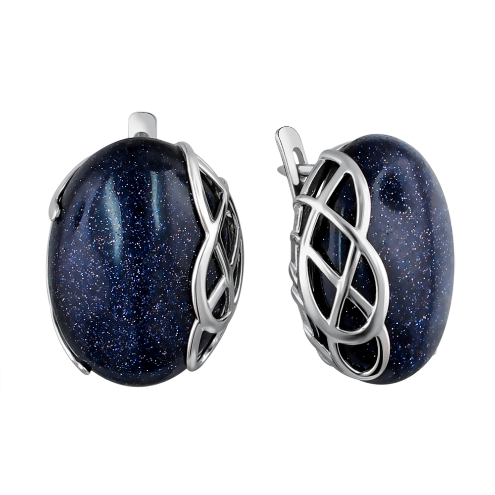 

Серьги из серебра с авантюрином Эстет С15С251436, С15С251436