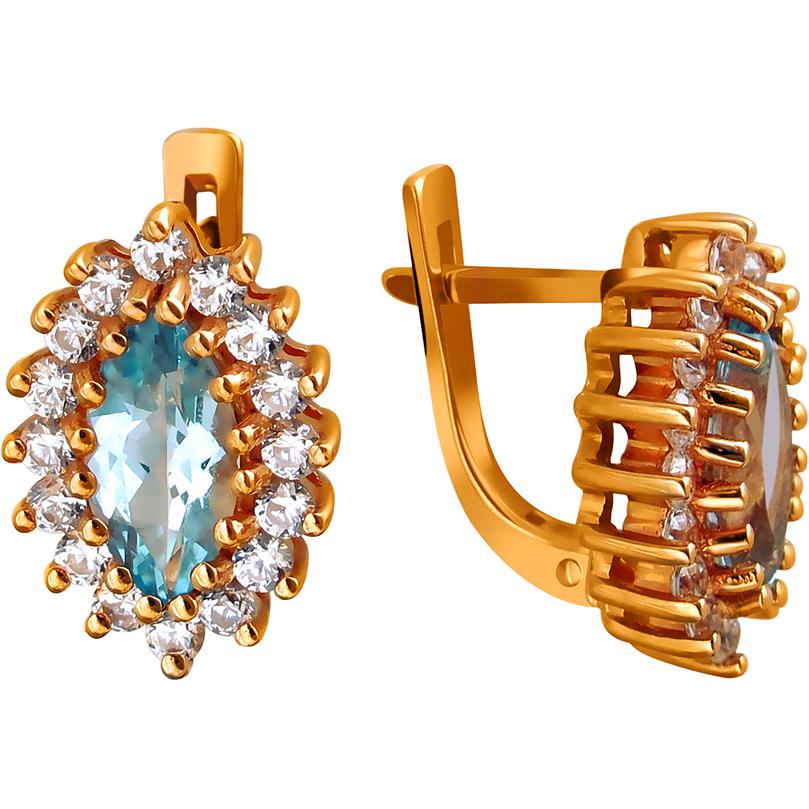 

Серьги из красного золота с топазом Эстет 01С311821-1, 01С311821-1