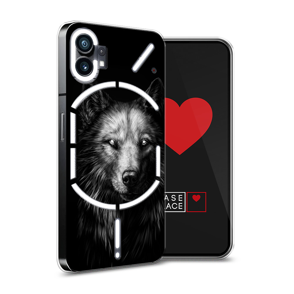 

Силиконовый чехол Awog "Волк черно белый" для Nothing Phone 1, Черный, 3300150-1