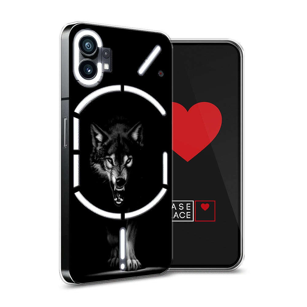 

Силиконовый чехол Awog "Волк выходит из ночи" для Nothing Phone 1, Черный, 3300150-1