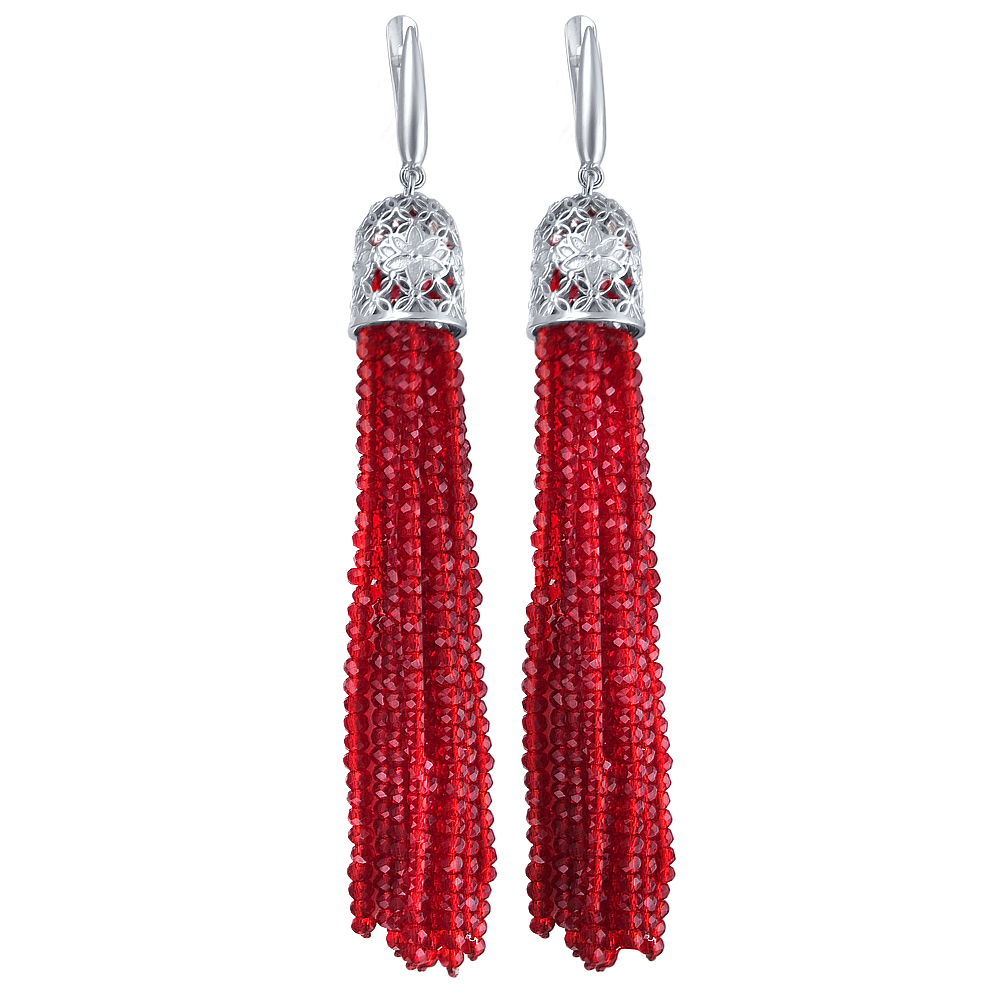 

Серьги из серебра со swarovski Эстет 01С2511170-22, 01С2511170-22