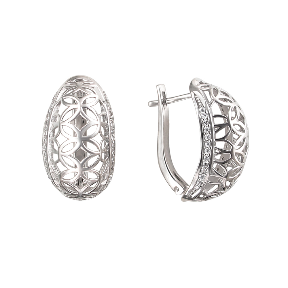 

Серьги из серебра с фианитом Эстет 01С1511431, 01С1511431