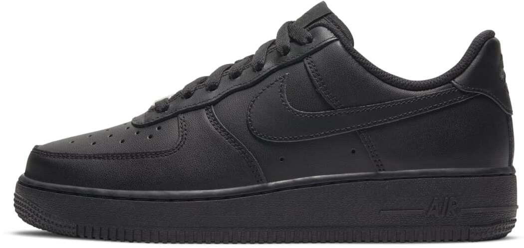 

Кеды женские Nike AIR FORCE 1 '07 черные 7 US, Черный, AIR FORCE 1 '07