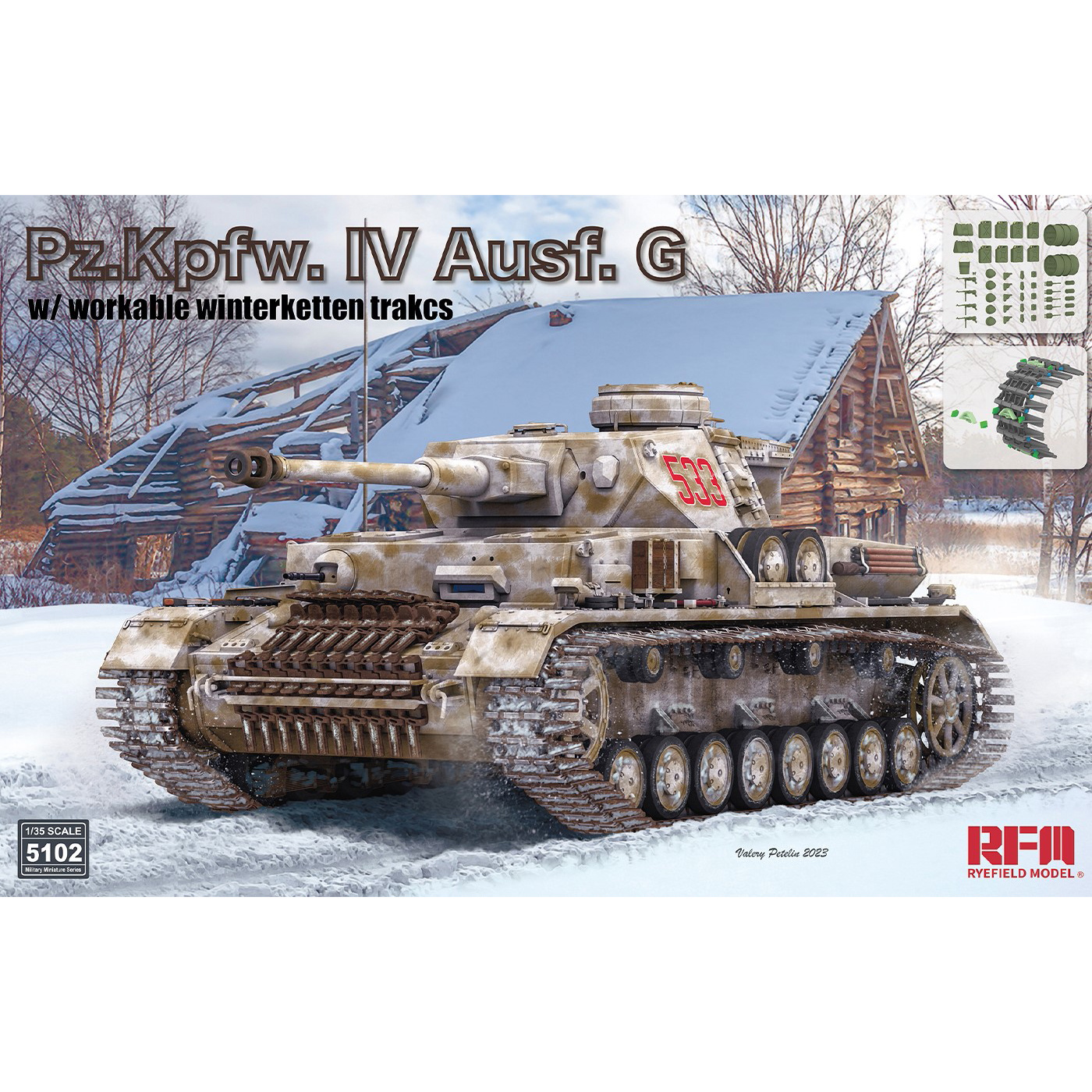 Сборная модель Rye Field Model Средний танк Pz.Kpfw.IV Ausf.G с Winterketten RM-5102