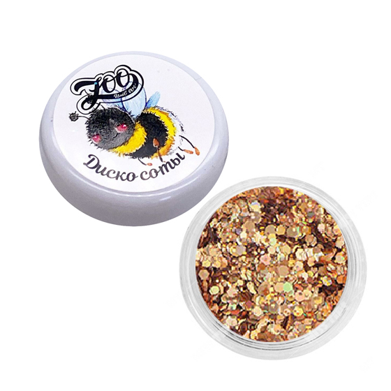 

Шестигранники микс Zoo Nail Art Диско соты №1342