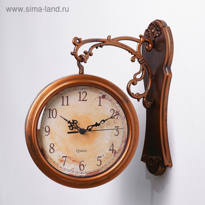 

Часы настенные двойные Садовые, Сабатини, плавный ход, 35 х 30 см