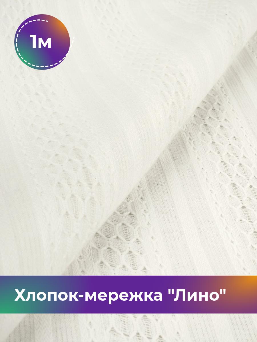 

Ткань Хлопок-мережка Лино Shilla, отрез 1 м * 146 см, Белый