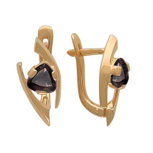 

Серьги из красного золота с раухтопазом Эстет 01С313135-5, 01С313135-5