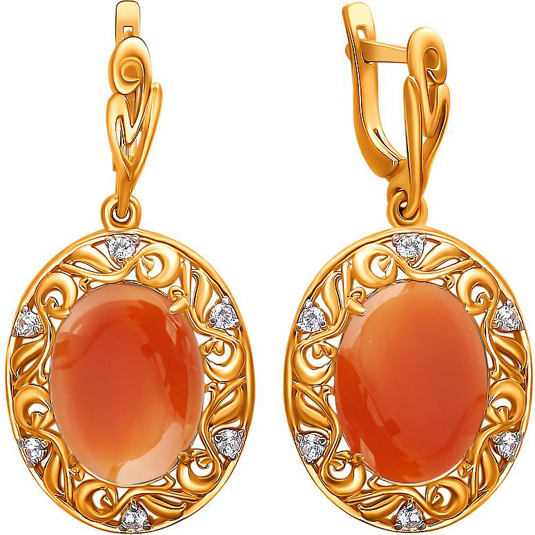

Серьги из серебра с сердоликом Эстет С15С451461П, С15С451461П