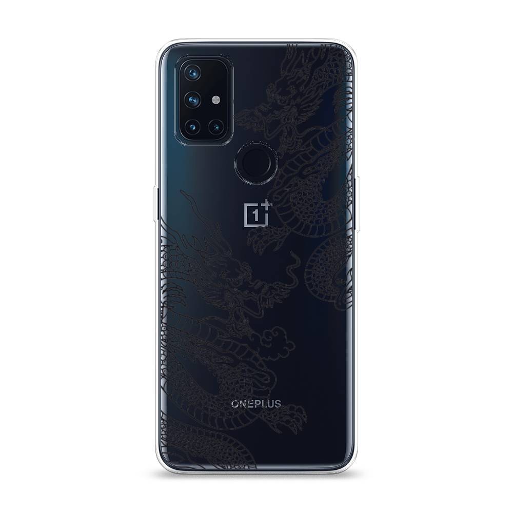 

Чехол на OnePlus Nord N10 "Два китайских дракона", Серый;черный, 152350-1