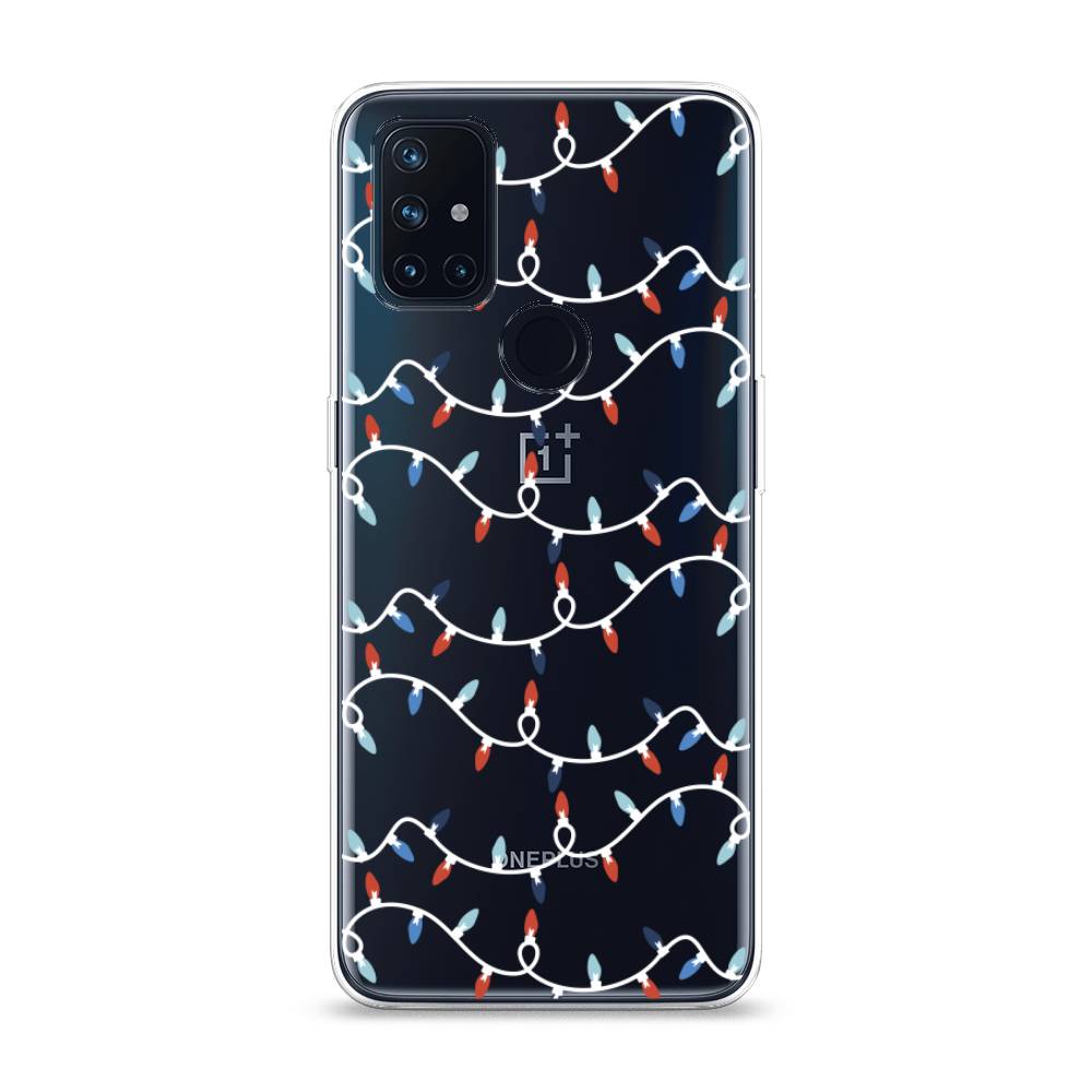 

Чехол на OnePlus Nord N10 "Разноцветная гирлянда", Белый;красный;синий, 152350-5