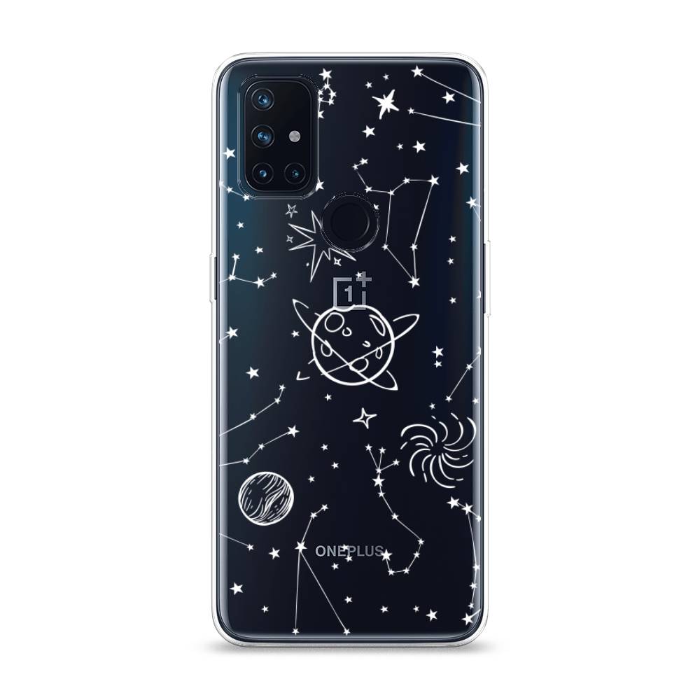 

Чехол на OnePlus Nord N10 "Планеты в космосе", Белый, 152350-2