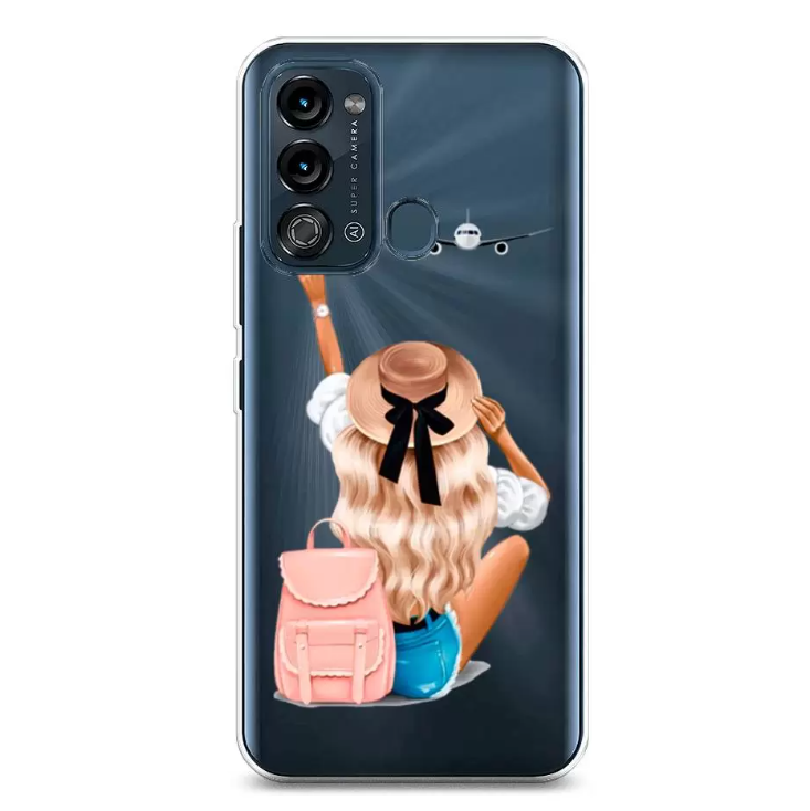 

Чехол Awog на Itel Vision 3 "Автостопом самолетом", Разноцветный, 3200850-7