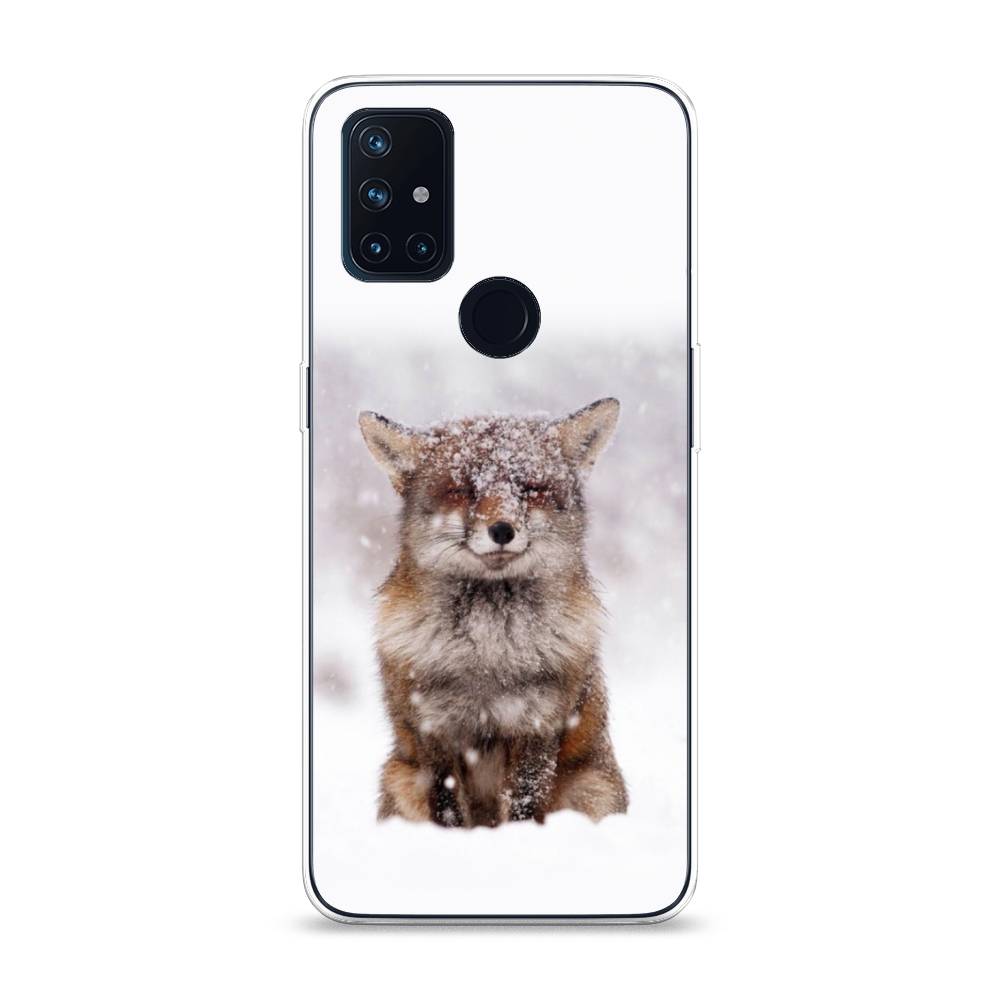 

Чехол на OnePlus Nord N10 "Зимняя лиса", Белый;серый;коричневый, 152350-1