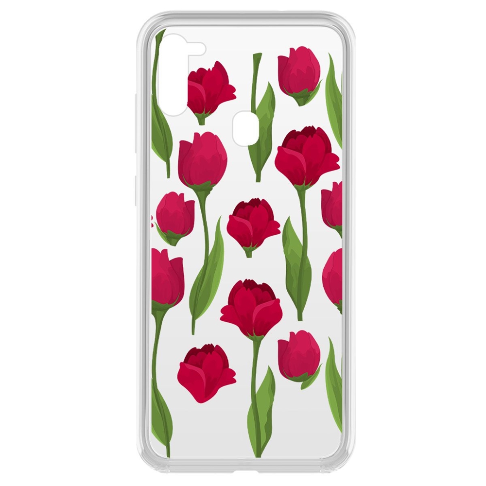 

Чехол-накладка Krutoff Clear Case Розы паттерн для Samsung Galaxy A11/M11 (A115/M115)