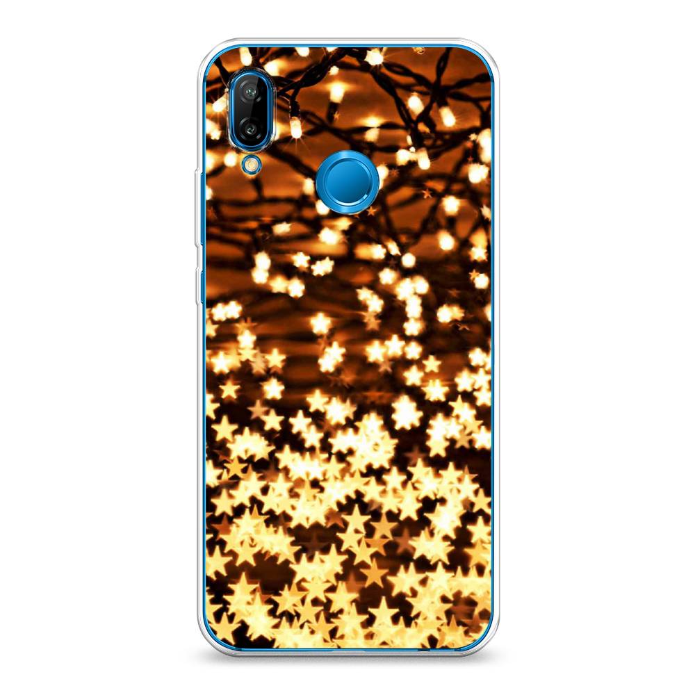 

Чехол на Huawei P20 Lite "Новогодняя гирлянда", Золотистый, 64450-5