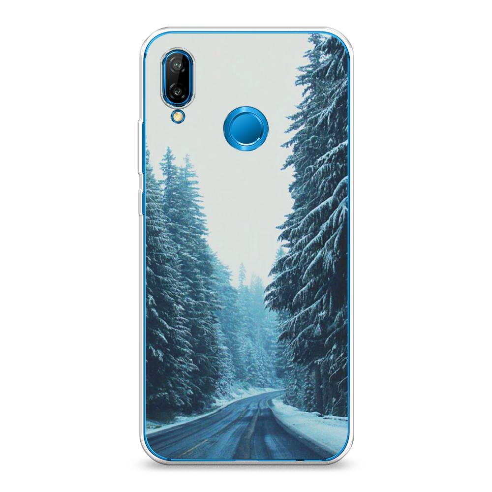 

Чехол на Huawei P20 Lite "Зима 9", Бежевый;голубой;черный, 64450-2